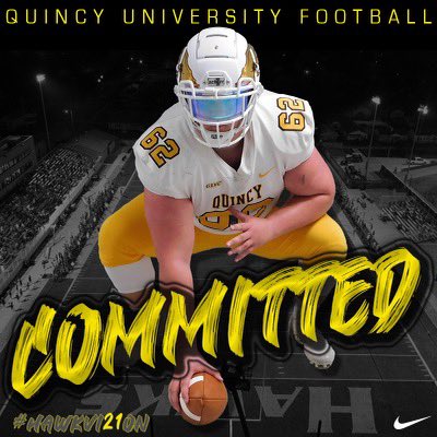 I’m blessed to announce my commitment to Quincy University! Can’t wait to join the family @QUFootball. First I want to thank God for this great life.Thanks to my family, coaches, teammates, and community for pushing me everyday!Huge thanks to @_CoachGould @GaryBassQU #PEWAW #FFF
