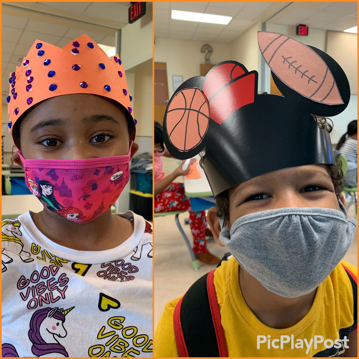 CCamp1231's tweet photo. Students loved creating their own crowns for Spirit Week! ❤️@NicoleFullerTCS https://t.co/QDe9O9PGJ8