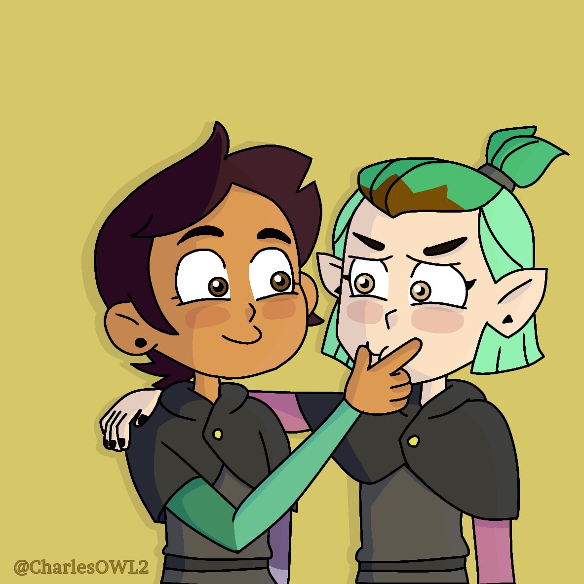 CharlesOWL2's tweet photo. First is the drawing, then the color, and at the end all the details :D

#TheOwlHouse #Lumity https://t.co/31ajcGlqY1
