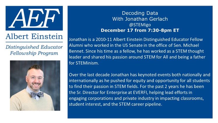Who wants to join the #EinsteinFellows20 and me in a conversation about how #fakenews impacts #STEMeducation? #stem #edtech #stemchat