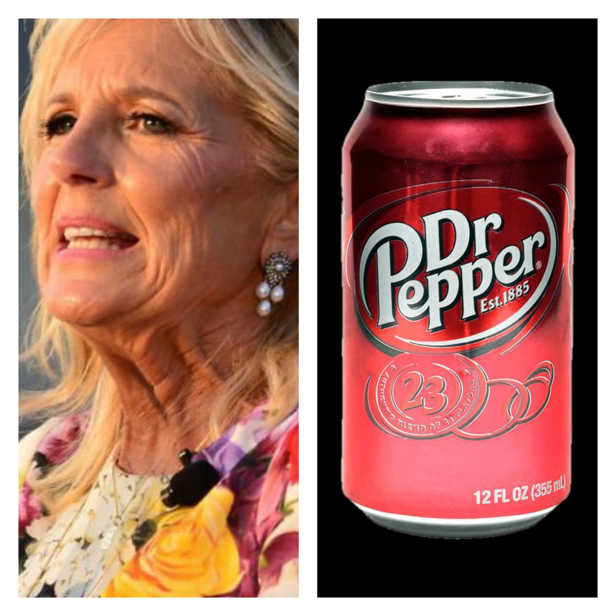 RealJamesHarris's tweet photo. Say @JoeBiden
What does dr. Pepper and Jill Biden have in common neither of them are real doctors. #wiunion #wipolitics #wiright #MAGA #NRA @NRA #democRATs #demonicRATs #PervertsINC https://t.co/GEmMSWcziO