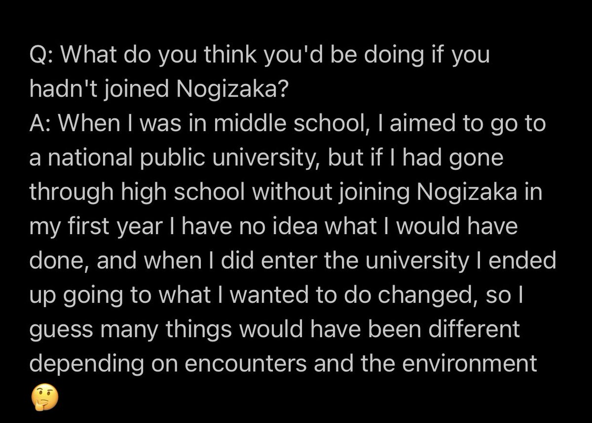 what renachi thinks she would have done if she didn't join nogizaka