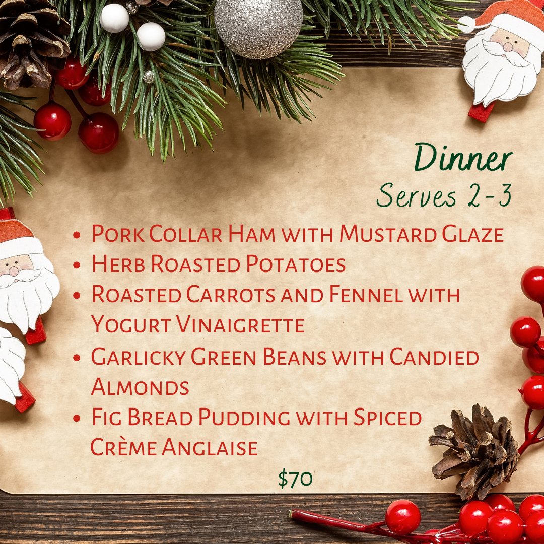 We've got your holiday cooking and wine needs covered! Pre order for pick up on 12/23 🎄
