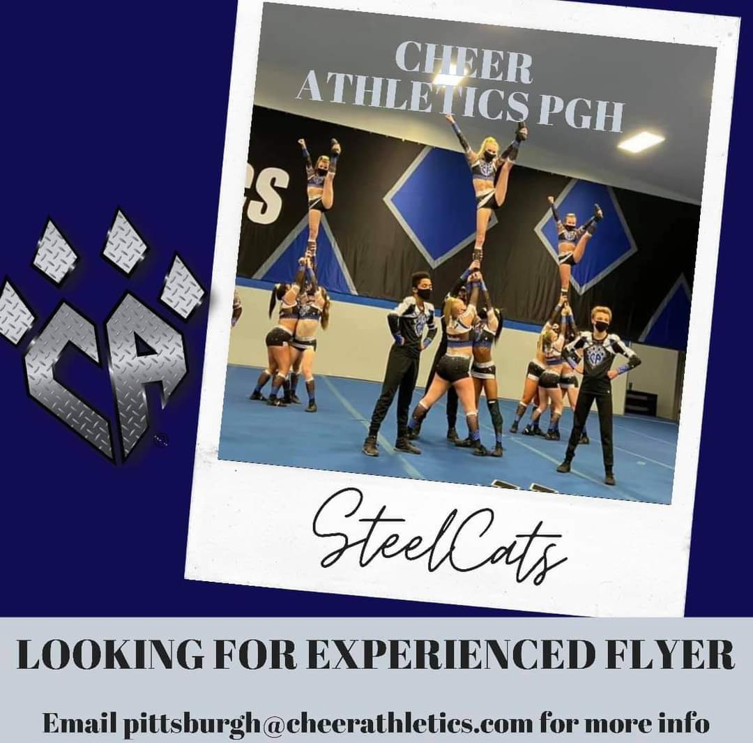 ATTENTION PITTSBURGH AREA!!  We have a flyer opening!!!  Do you have what it takes to fly on a Worlds team?   We want to talk to you!! 😻💙