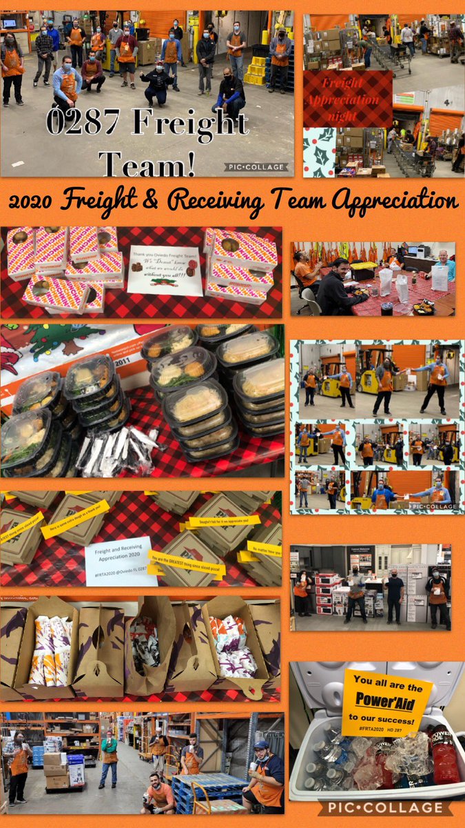 2020 Freight and Receiving Team Appreciation at the Oviedo Home Depot #287. Tons of food and recognition as well as a great thank you bag. There is no way to truly thank this team enough for their incredible job every night. #FRTA2020 #VOA365