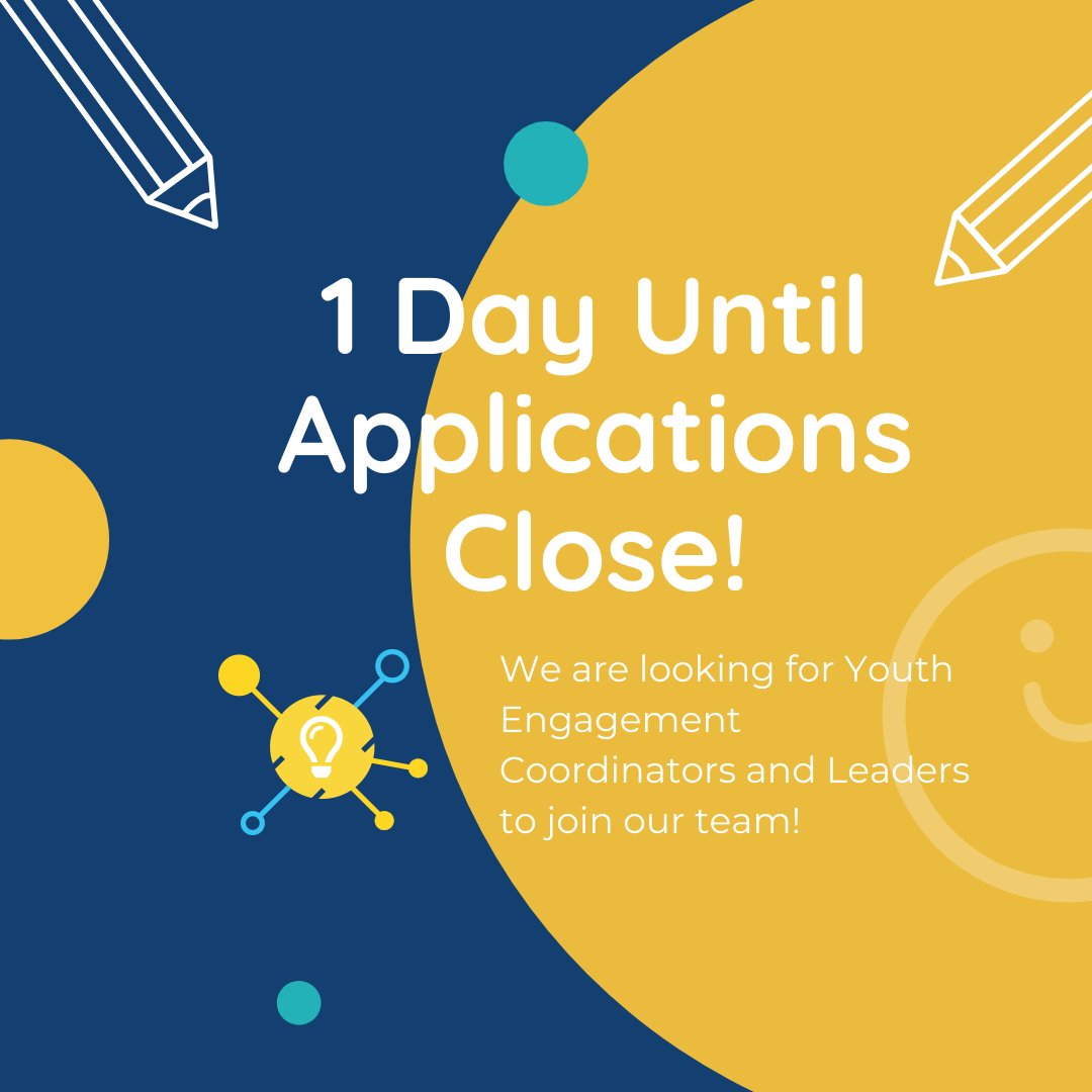 Applications close tomorrow night! Make sure you apply now!
We're looking for Youth Engagement Coordinators and Leaders for 2021!
If you want to be a part of our wonderful organization, please apply here: yentoronto.ca/youth-engageme…