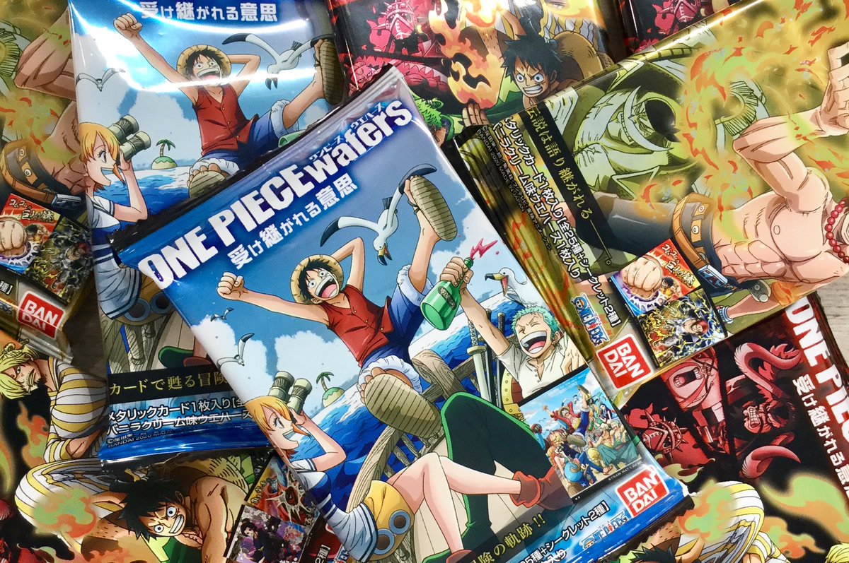 ট ইট র One Piece 麦わらストア福岡店 新商品 ワンピースウエハース第7弾 受け継がれる意思 132円 税込 好評発売中 麦わらストア Onepiece