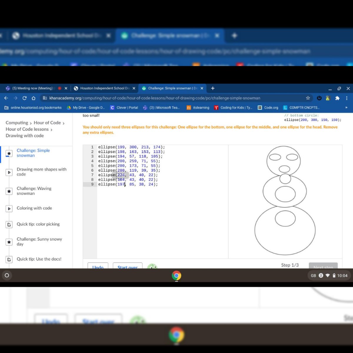 Marshall_HISD's tweet image. #khanacademy #12daysofcode #HISDEcoded #csinHISD #CSforALL #CSforSocialJustice #CSforGOOD @khanacademy @HISD_Inst_tech #HourOfCode #HOC20 #CLEVER @clever #SSO #ACESS