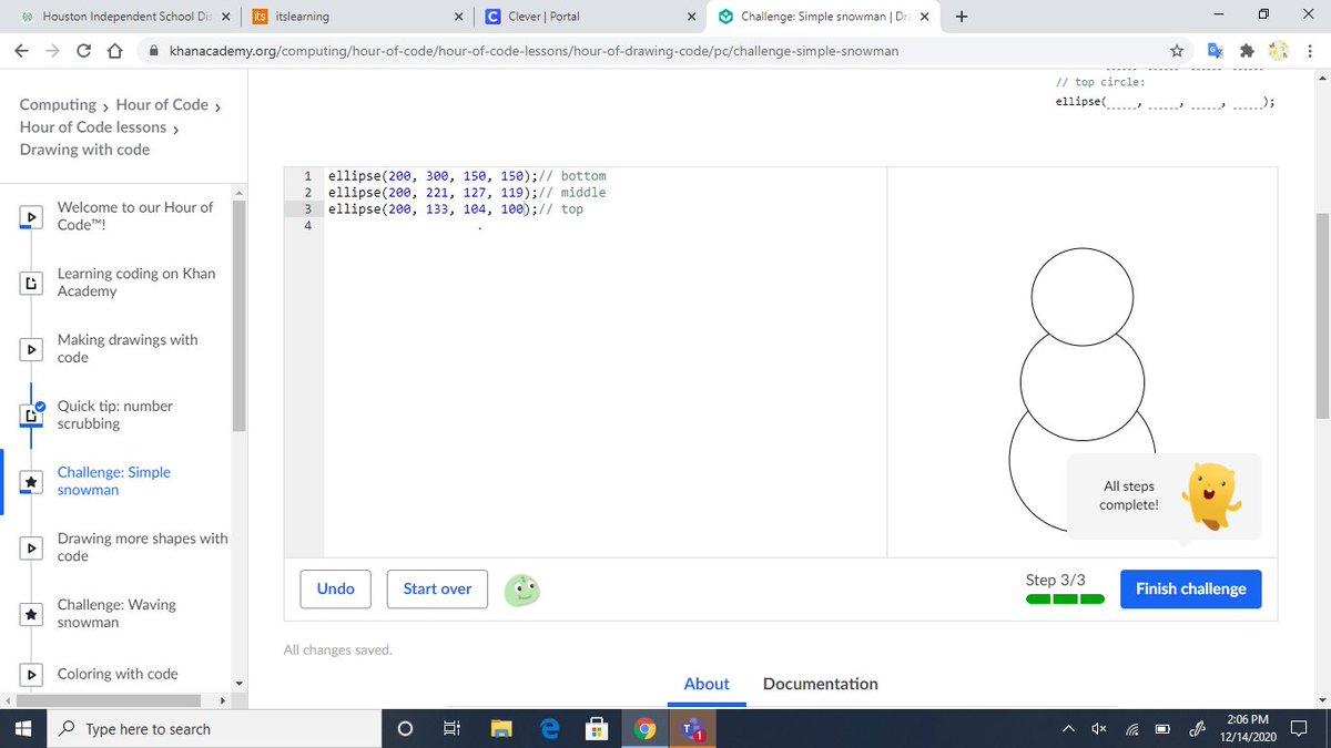 Marshall_HISD's tweet image. #khanacademy #12daysofcode #HISDEcoded #csinHISD #CSforALL #CSforSocialJustice #CSforGOOD @khanacademy @HISD_Inst_tech #HourOfCode #HOC20 #CLEVER @clever #SSO #ACESS