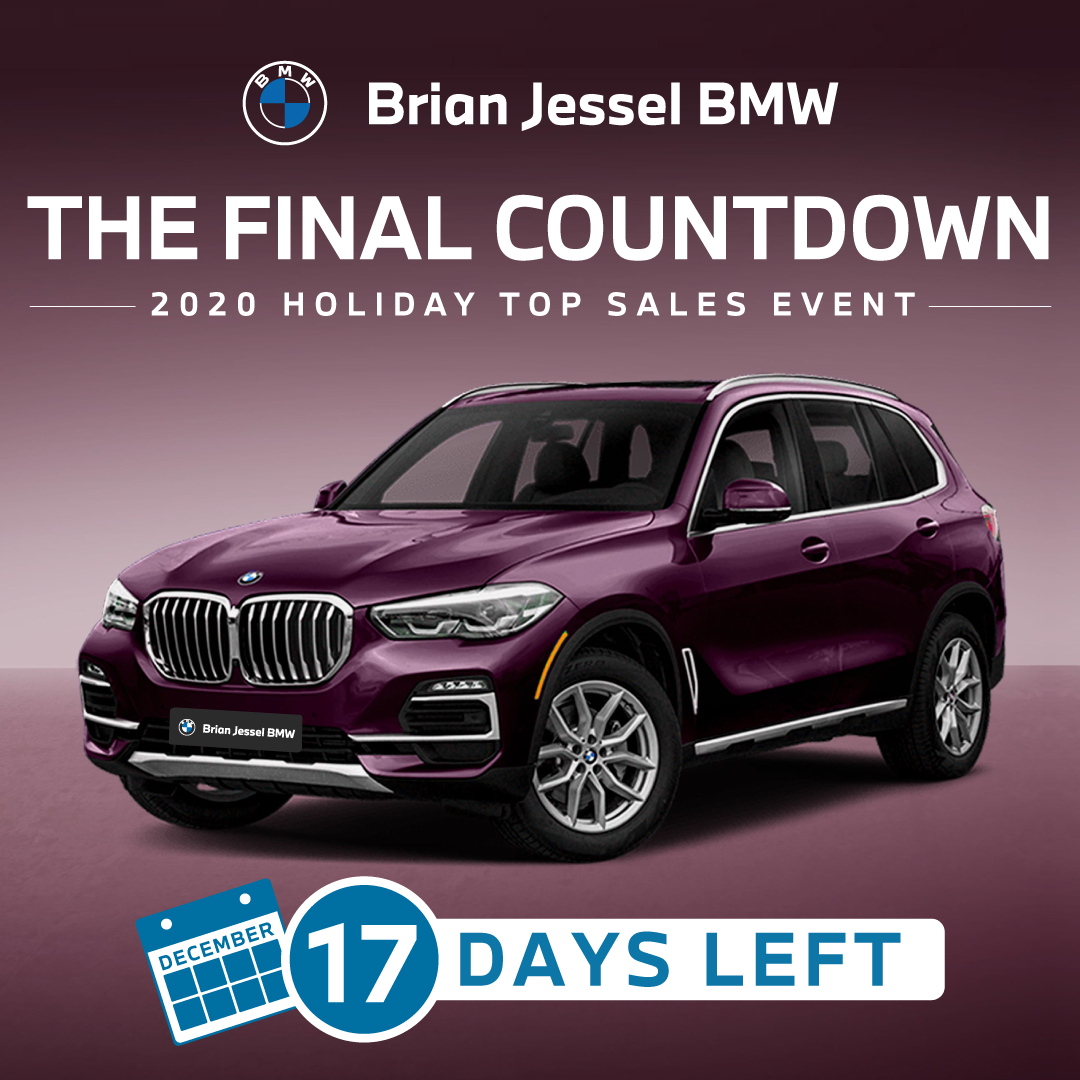 These are the final days of our Final Countdown Top Sales Event. Schedule your appointment with our Sales Consultants and enjoy the best deal of the year! Give us a call at 604.222.7788 or visit us at Brian Jessel BMW.
#holidaysales #brianjesselbmw #finalcountdown #yearendsales