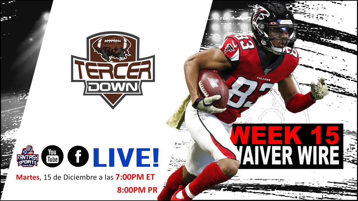 TercerDownPR's tweet photo. #TercerDown: Llegaron las SEMI del #FantasyFootball y te traemos esos jugadores que podrían ayudarte a llegar a la GRAN FINAL + el Injury Report por parte de Dr. Joe Fernandez #somosFantasyPR https://t.co/6THsO13ZdN