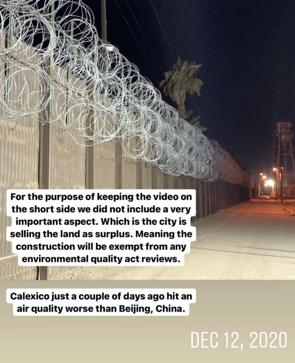 The Clx/Mxcli border is contaminated by a bubble of air pollution, smog, and respiratory disease. On top of that it’s home to the notorious Rio Nuevo, described once by NYT as a “pit of infection.” It’s literally becoming a toxic wasteland. This was totally avoidable.