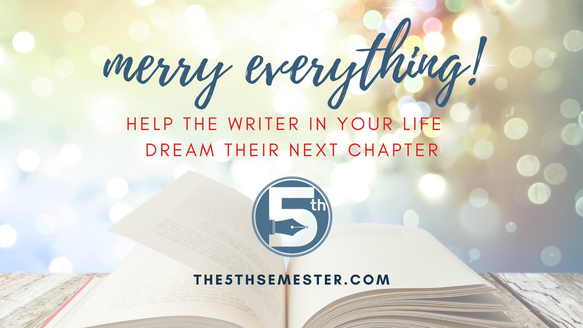 therealscripts's tweet photo. Give the writer in your life the gift of their next chapter! @The5thSem offers online courses designed to support writers at every stage of the process, from idea to publication. #WriteTheDamnBook https://t.co/uLXXKUGta1 #amwriting @AnnGarvin_ @erincelello https://t.co/cLdw09Unis