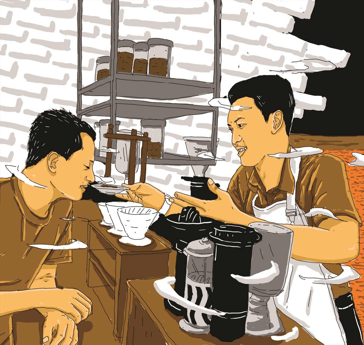 dongengkopi's tweet photo. Selasa di #GoDKJ ada Selasa Kawung. Selasa Kantja Srawung. Bundel hemat untuk paduan bersama es kopi kawung. https://t.co/vcmNsYKo08