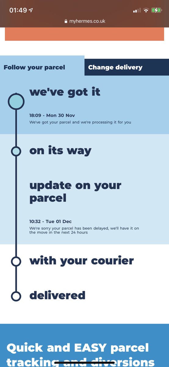 bringdowntattle's tweet photo. @Hermesparcels WHERE IS THIS PARCEL FOR REAL.. what kind of service is this.. please do not advise me to DM you like you have others when that option isn’t available.. and your “get in touch service?!” An automated chat that has no clue of anything!!! https://t.co/8TdDo4WfEE
