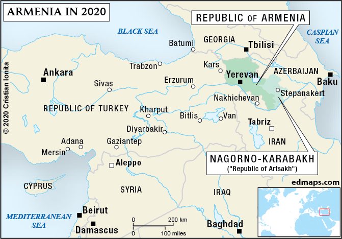 7/7) The Republics of Armenia and Artsakh today comprise less than 10% of Historic Armenia’s territory.