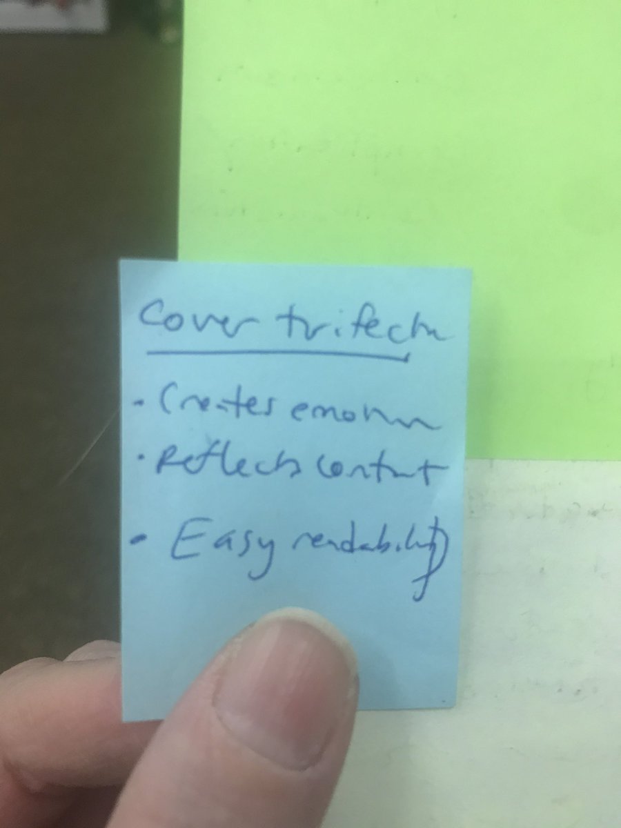 The three essential qualities of good book covers: