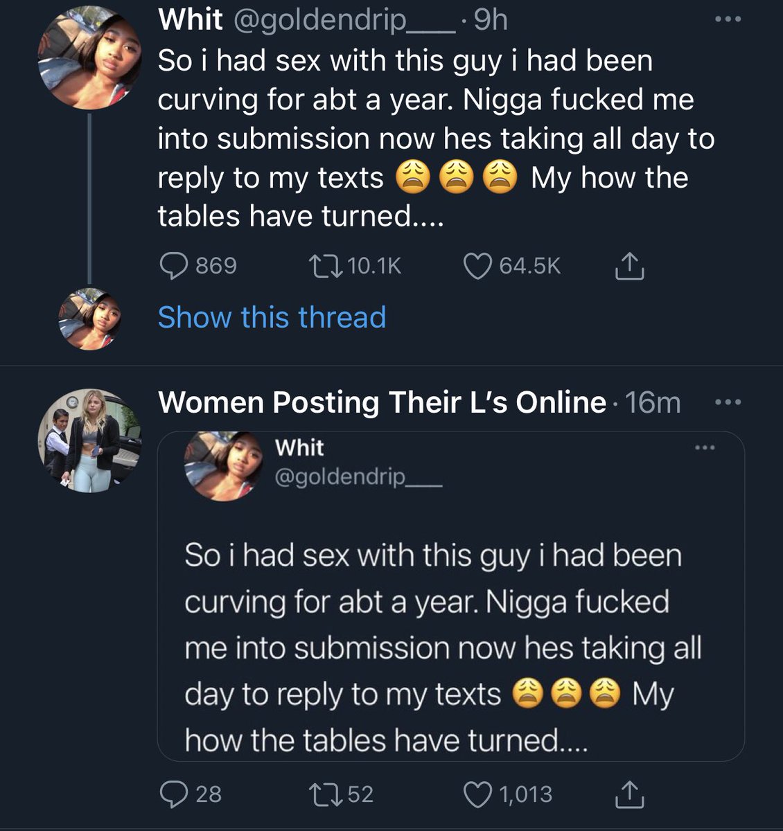Tannafj_2000's tweet photo. @WomenPostingLs Was so close to sending this one to you then I look at the post below and realise someone beat me to it 😂😂 https://t.co/0mAdZmXUpW