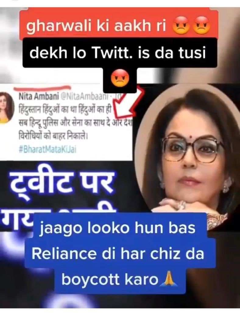 Bhalind94880564's tweet photo. #wesupporrtfarmeres#kissanektajindabaad#bycottadaniambani https://t.co/Pvb7r5QRTb
