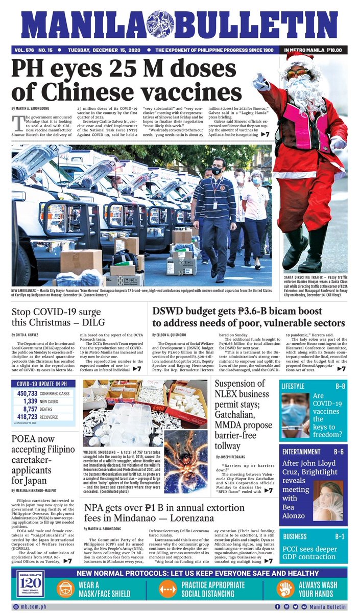 Manila Bulletin News Manila Bulletin Headline For Today 12 15 T Co Jylimuopnj Grab A Copy At Your Favorite Newsstand Today Or Read It All On Our Website At T Co Lkghozbdn5 T Co Knri3wcy