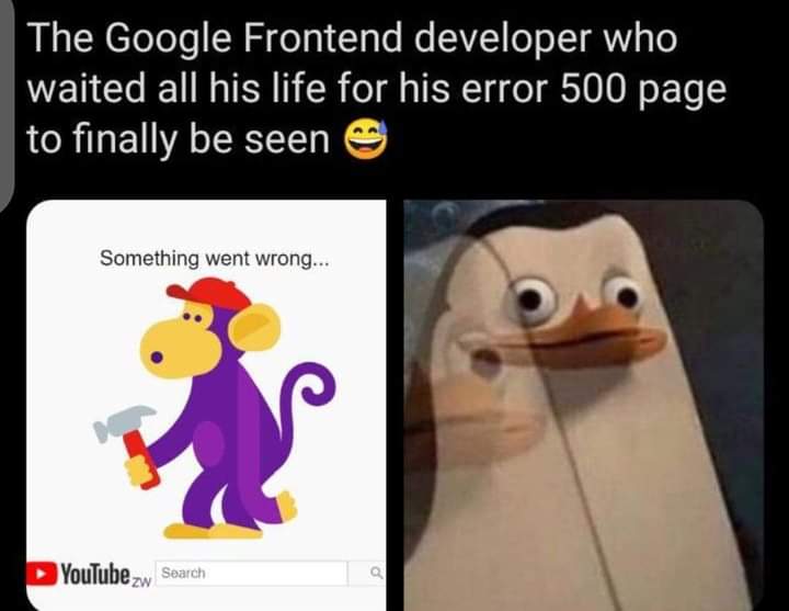 At the end we are lucky to see that page.😂😂

#google #googledown #FrontEndDevelopment