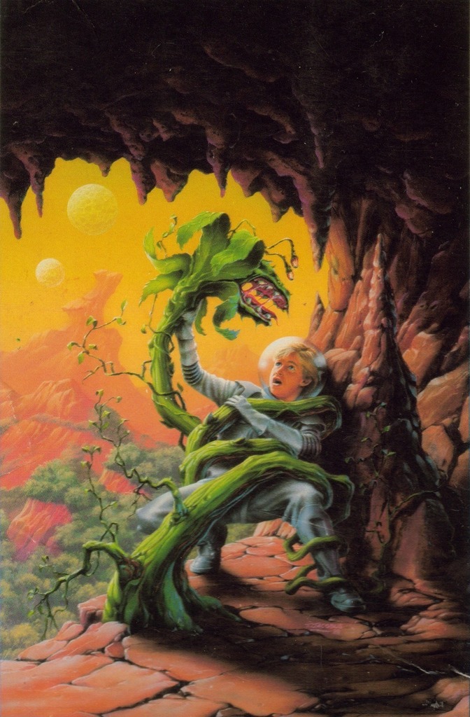 70sscifi's tweet photo. Paul Granger’s 1989 cover to the Choose Your Own Adventure book Message From Space https://t.co/GpI3b17Esm