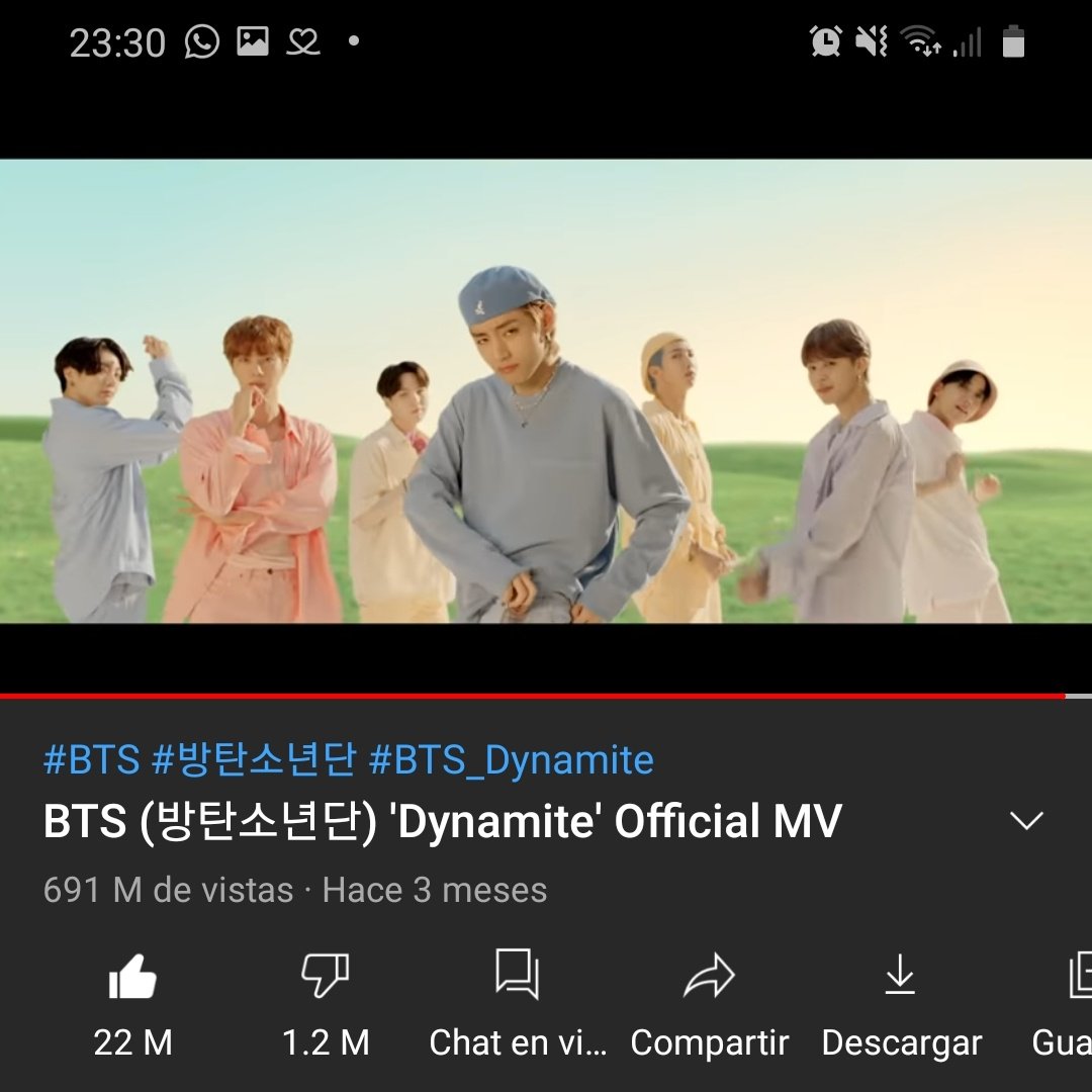 sugadboy's tweet photo. Tenemos 2.5 días para llegar a los 700M de reproducciones y así romper el récord de PSY, convirtiendo a 'Dynamite' en el MV, de un acto coreano, más rápido en llegar a esa cantidad de vistas.
Sólo quedan 8.7M, si nos esforzamos, llegamos.

@BTS_twt https://t.co/AHnC61lVsL