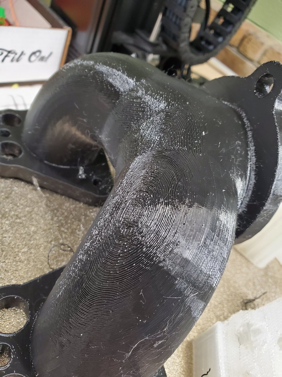 JoeSpanierMakes's tweet photo. Sooooo I don't want to ever use normal supports again. PLA with @3D_Fuel PETG model material on the @lulzbot3D  Taz pro. It took a while but the supports just popped right off. So cool. https://t.co/NKblUUn3hN