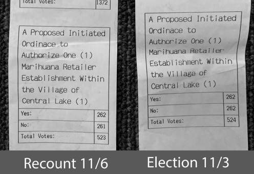 The count and recount figures on the marijuana prop. Three ballots were supposedly destroyed by the machine during the recount. How destroyed were they? Unreadable? And most obviously, where are the records of votes cast from the voting stations?