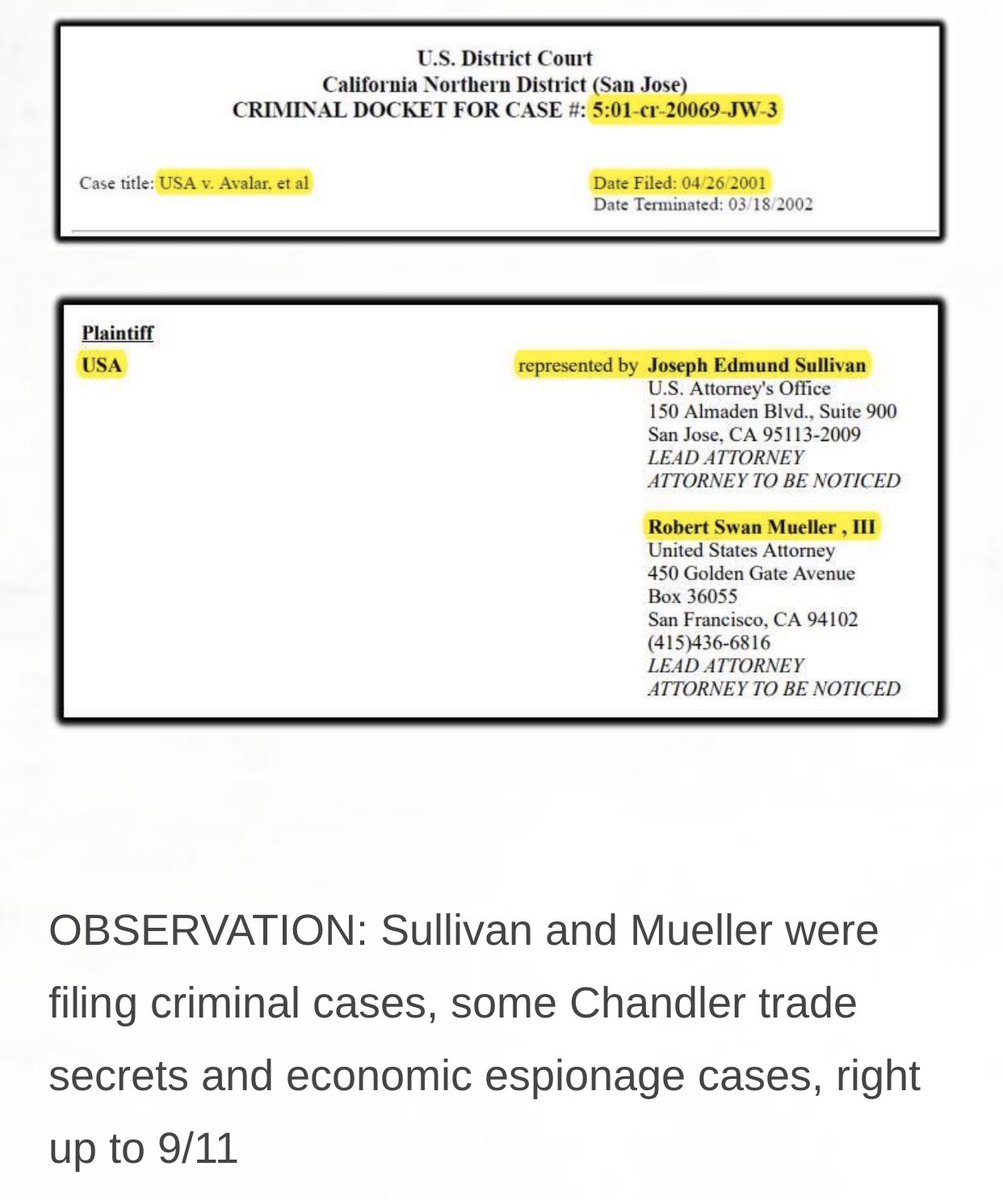 Joe Sullivan ALSO happens to be a former AUSA working with ...... ROBERT MUELLER