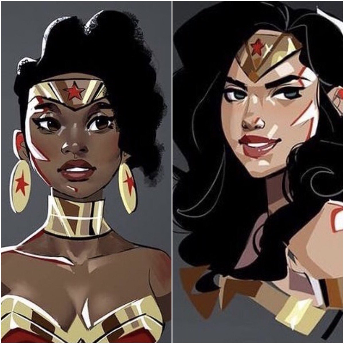 nubia_dc's tweet photo. The Amazon Twins! Nubia &amp; Diana! Warrior Sisters! ❤️ @GalGadot 

Artist: MelMadeDooks on Instagram

#AmazonsofThemyscira #NubiaAndDiana #WW84 #AmazonSpinoff #WW3 #Nubia #Diana @DCWonderWoman @DCComics https://t.co/wwnJoHZVzg