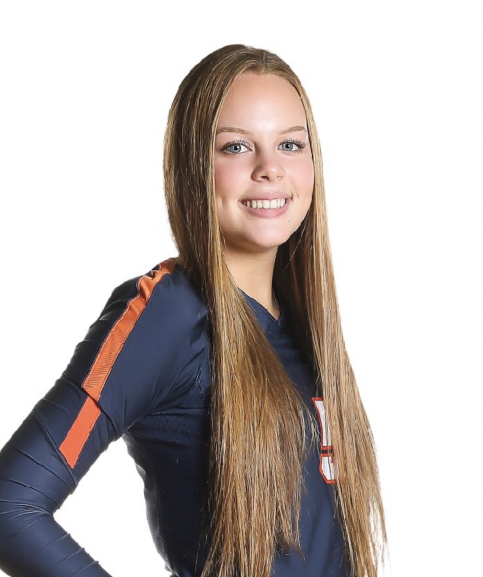 BIG congrats to KAILEY BICKEL, MAYO OLIBALE, CASEY BATENHORST, ALLY BATENHORST &amp; EMMA SCHRODER on earning 19-6A 1st Team All District Honors! 💙🧡🏐Proud of you, girls!