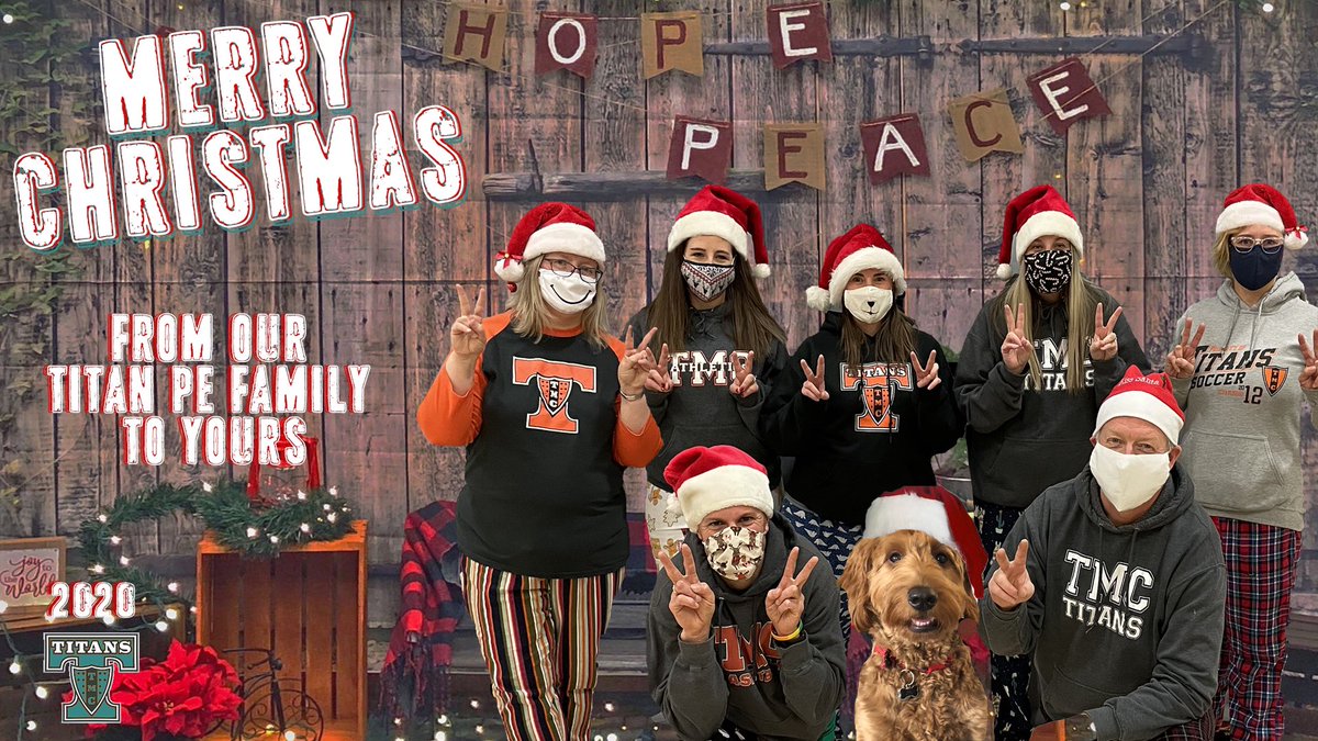 TMC_PE's tweet photo. Merry Christmas from your 2020 TMC PE team. Wishing you all things merry and bright this holiday season 😊 @TMCCBE https://t.co/eT7ezmo867