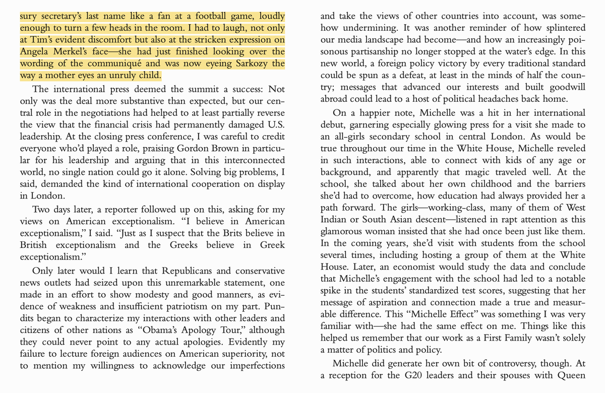 Obama on Sarkozy, who sounds like a ten year old. This is the guy he let push him into Libya.