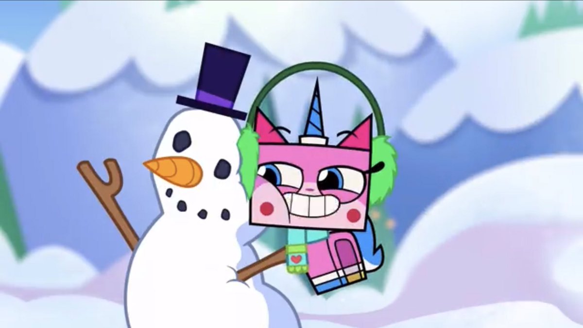 Unikitty_____'s tweet photo. It’s da holiday season guys YAY! It’s me in my cute winter outfit & that cuddly snowman! My besties near! 🤩🥰🤤🥺😌😘❄️🍭🎀
#Unikitty #holidays #snowman #cozy #CartoonNetwork #love #me #Lego #meow #sparkle #happy #dream #princess #unicorn #Unikitty4Ever #winter #CatGal #UwU #YAY https://t.co/NBRlPUS1rz