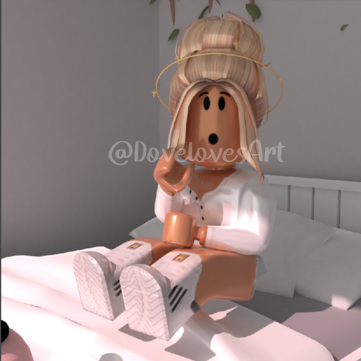 Download “Cute Roblox Avatar Covering Its Eyes”