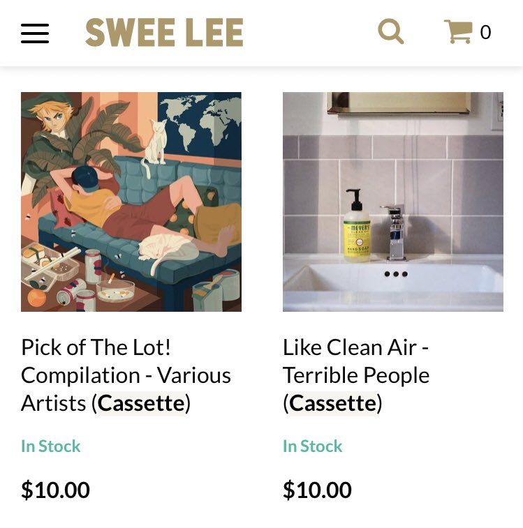 our tapes are available on Swee Lee’s shop as well... woo!