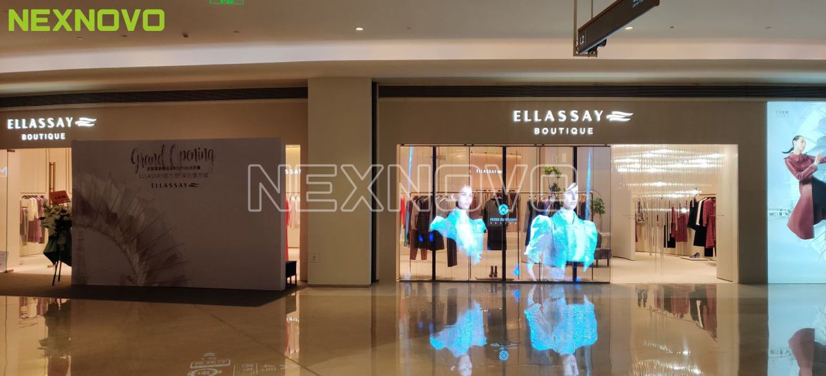 nexnovo's tweet photo. NEXNOVO together with ELLASSAY shows again how much fashionable and elegant could be.
#Transparentscreen #shopwindowdisplay #Holidaydisplays #Ledpanel https://t.co/a9S4WxpARh