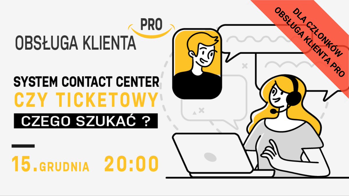 klientomania's tweet photo. Zapraszam na kolejny webinar w ramach projektu #ObsługaKlientaPRO podczas którego opowiem jak wybrać odpowiedni system do obsługi Twoich klientów.

Więcej informacji i rejestracja: https://t.co/g9RYLX6EoQ https://t.co/QrVsDTsJ4l