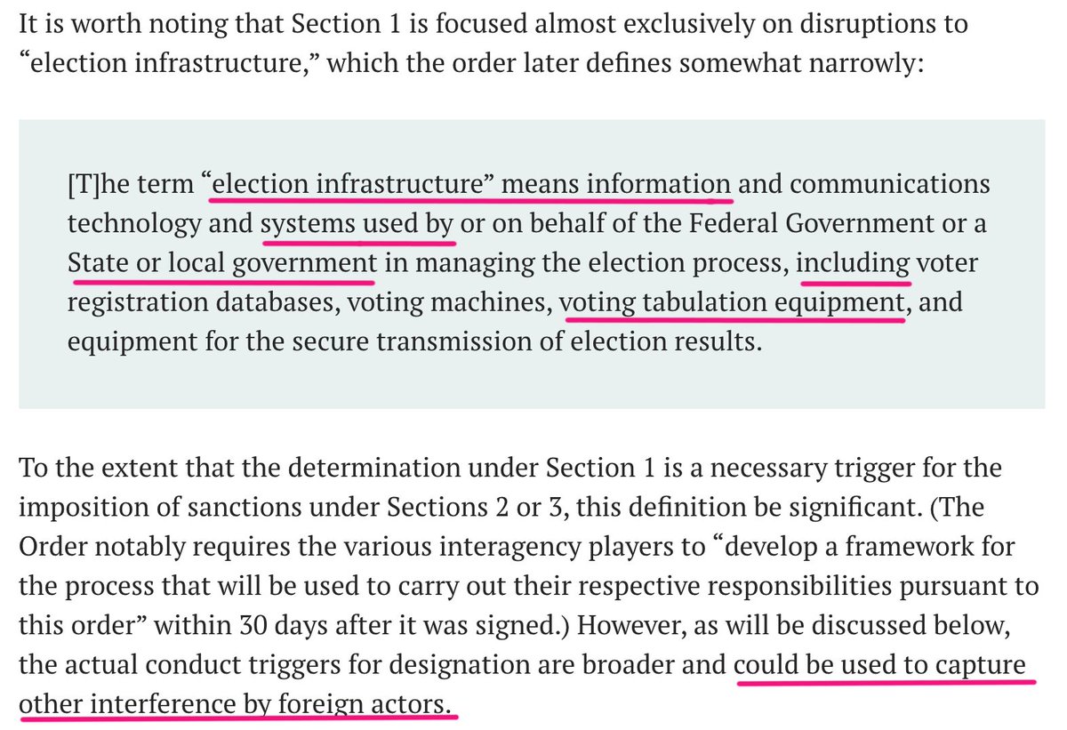 16. Here's where the EO 13848 trap had been set: