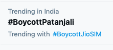 asgarhid's tweet image. Its time for Bhakts to #BoycottTwitter as two of their papa's favourites are trending in Boycott list.