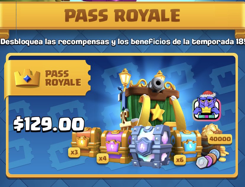 ¡Sorteo x1 Pass Royale! 🤯

🔹️ Requisitos 🔹️
✅ Seguirme: <a href="/DariantonioC/">Dariantonio CR</a>
✅ Seguir a: <a href="/Crgo41/">Carlos Gonzalez</a>
✅ Dar RT🔁 y FAV❤️
✅ Mencionar a 3 amigos 

Pago via Supercell ID.
Termina el 25 de diciembre 🤩