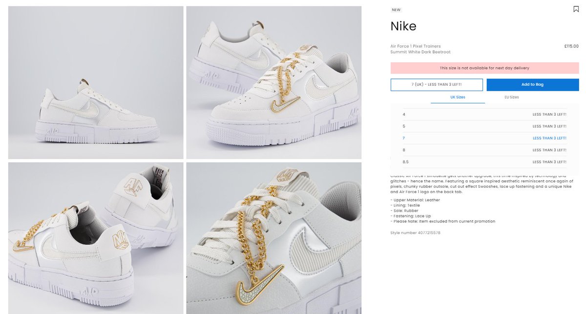 nike air force pixel restock