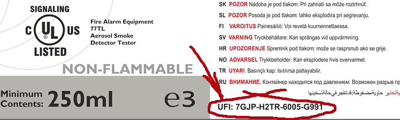 Nordtech_SPb's tweet image. Аэрозоли для проверки дымовых датчиков Solo A5, Solo A10 и SmokeSabre теперь маркируются 16-значным UFI-кодом, в соответствии с требованиями  Европейского агентства по химическим веществам (ECHA). bit.ly/2W1GPcC #detectortesters #solo #SoloA5 #SmokeSabre  #Nordtech