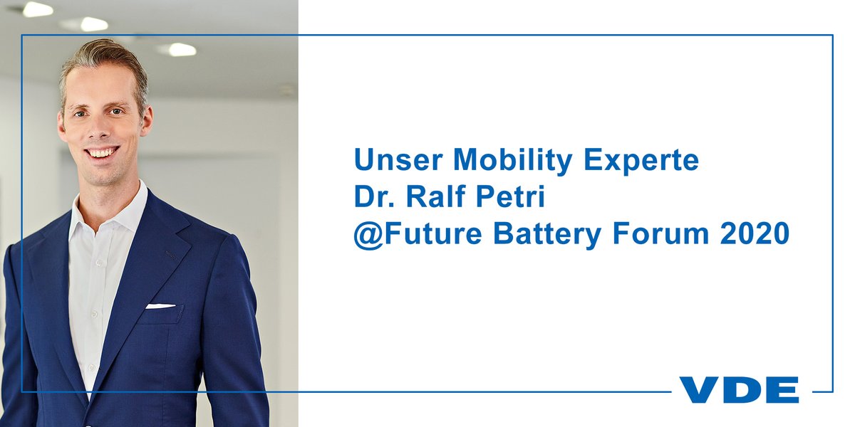 VDE_Group's tweet photo. #Elektromobilität wird trotz ihrer spezifischen Herausforderungen der zentrale Bestandteil einer zukünftigen, nachhaltigen #Mobilität sein, so unser #Mobility Experte, Dr. Ralf Petri, Eröffnungsredner des Future Battery Forums 2020. #FBF2020 #FutureMobility #NachhaltigeMobilität https://t.co/dceOpVfgOx