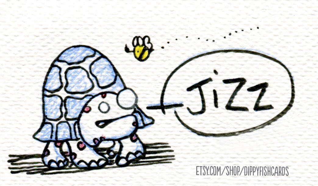 It REALLY is not long nowTill Turkey, pud and fizzSo while you wait, here’s an angry beeAnd a tortoise shouting JIZZ!  #AdVENT  #25DaysOfChristmas    #Christmas    #advent_illo  #adventcalendar2020