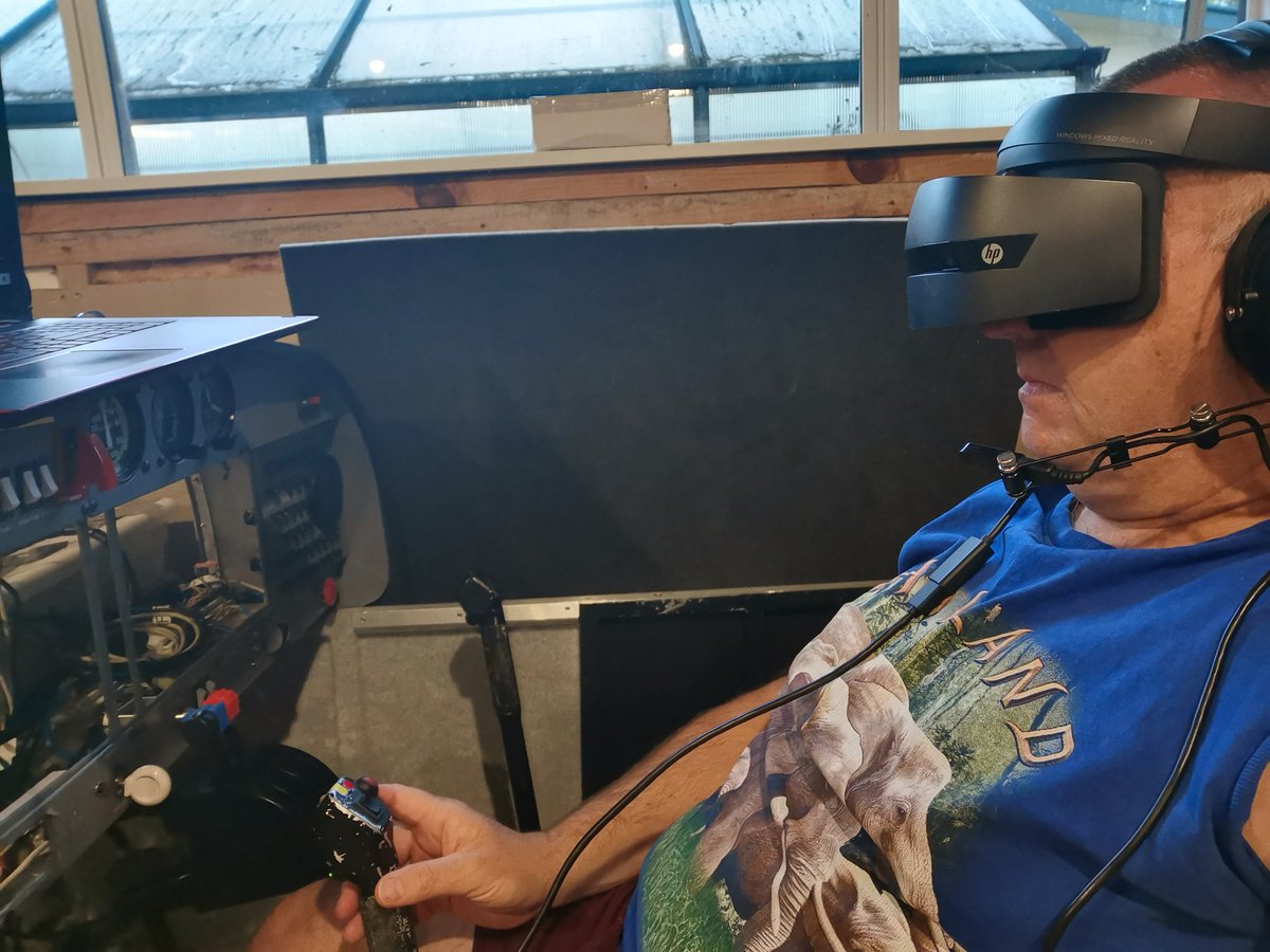 xenonwolf's tweet photo. The good thing about using your own simulator during Summer is being able to fly in Shorts, T-shirt and bare feet 😂😎
@XPlaneOfficial

#flightinstructorlife 
#simulator https://t.co/qF6NOywM7G