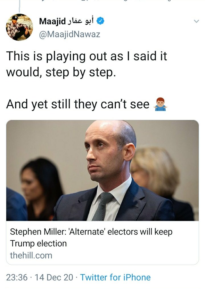 I have never personally seen such a clear example of confirmation bias & denial when events do not follow predictions. What happens by Jan 7th/Jan 20th once this is happening?