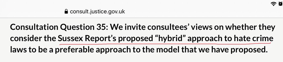 The Sussex Report turns out to focus on LGBT & Muslim Hate crime. Not misogyny at all.