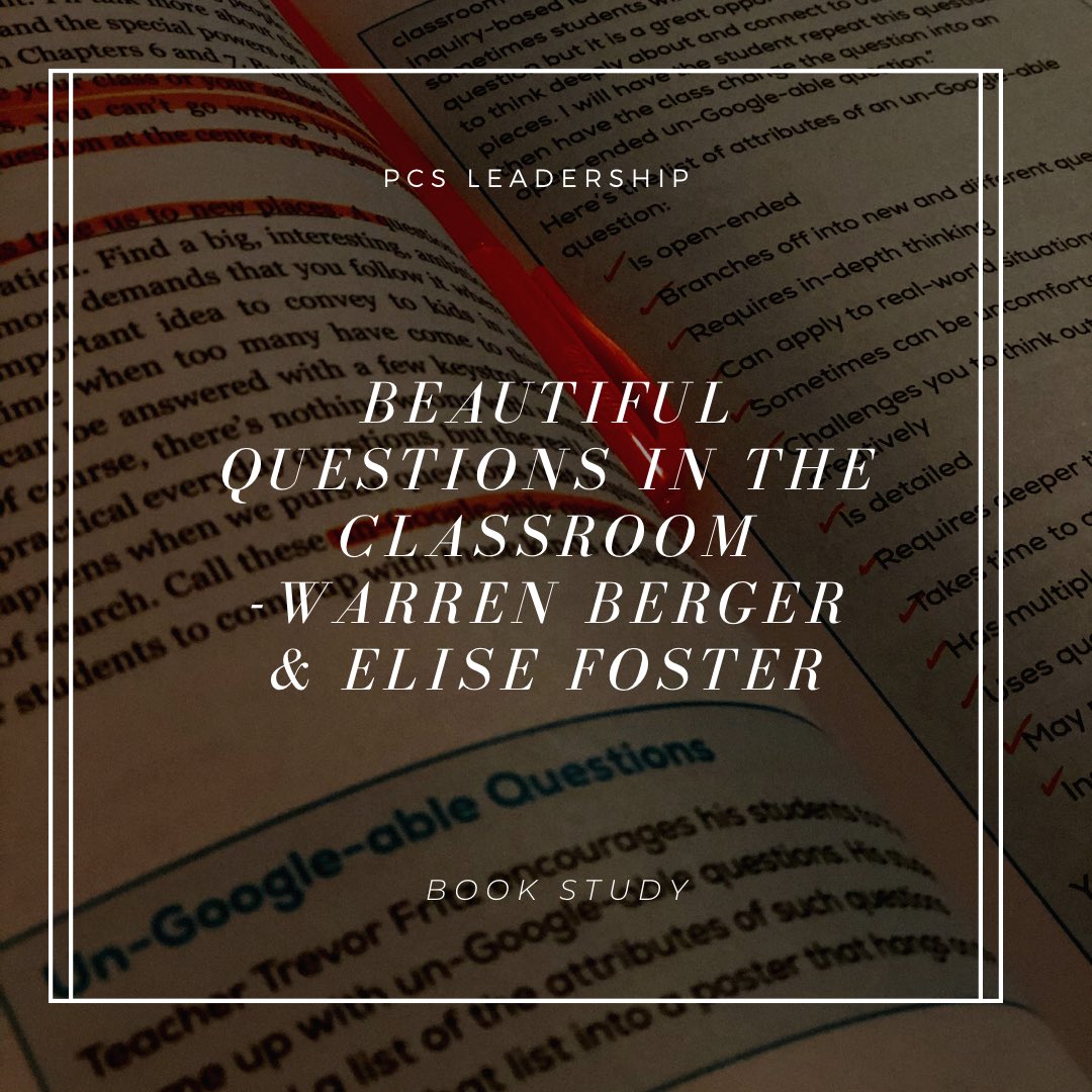 This book is sooooo good! Thanks @GlimmerGuy <a href="/elisefoster/">Elise Foster</a> this is exactly what our leadership team needed! <a href="/ThatsPCS/">Premier Charter School</a> #pcsproud #beautifulquestioners